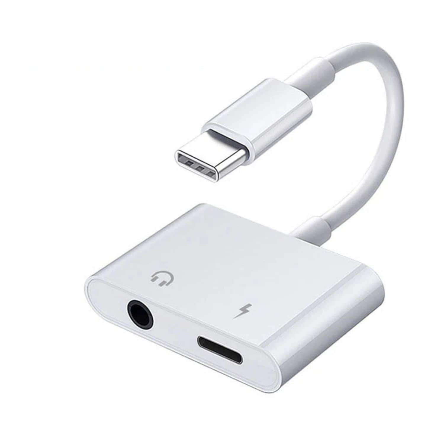 Home Collection - USB-C 2-in-1 Headphone & Charger Adapter – Type-C to 3.5mm Audio + Fast Charging Splitter for Samsung, Pixel, iPad
