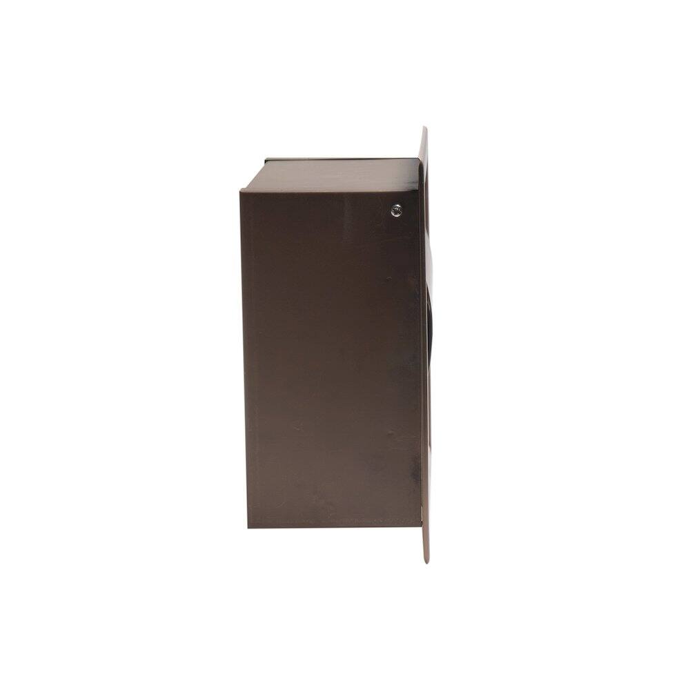 Left. Alfi - PVD Brushed Copper Stainless Steel Recessed Toilet Paper Holder with Cover - Brown.