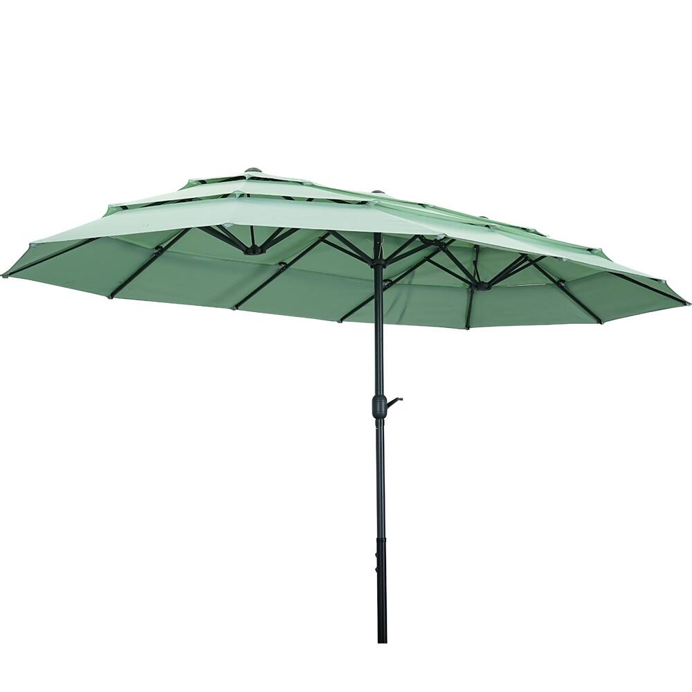 Left. Ainfox - Ainfox 15ft Vented Large Market Table Umbrella Outdoor Patio Umbrellas - Blue.