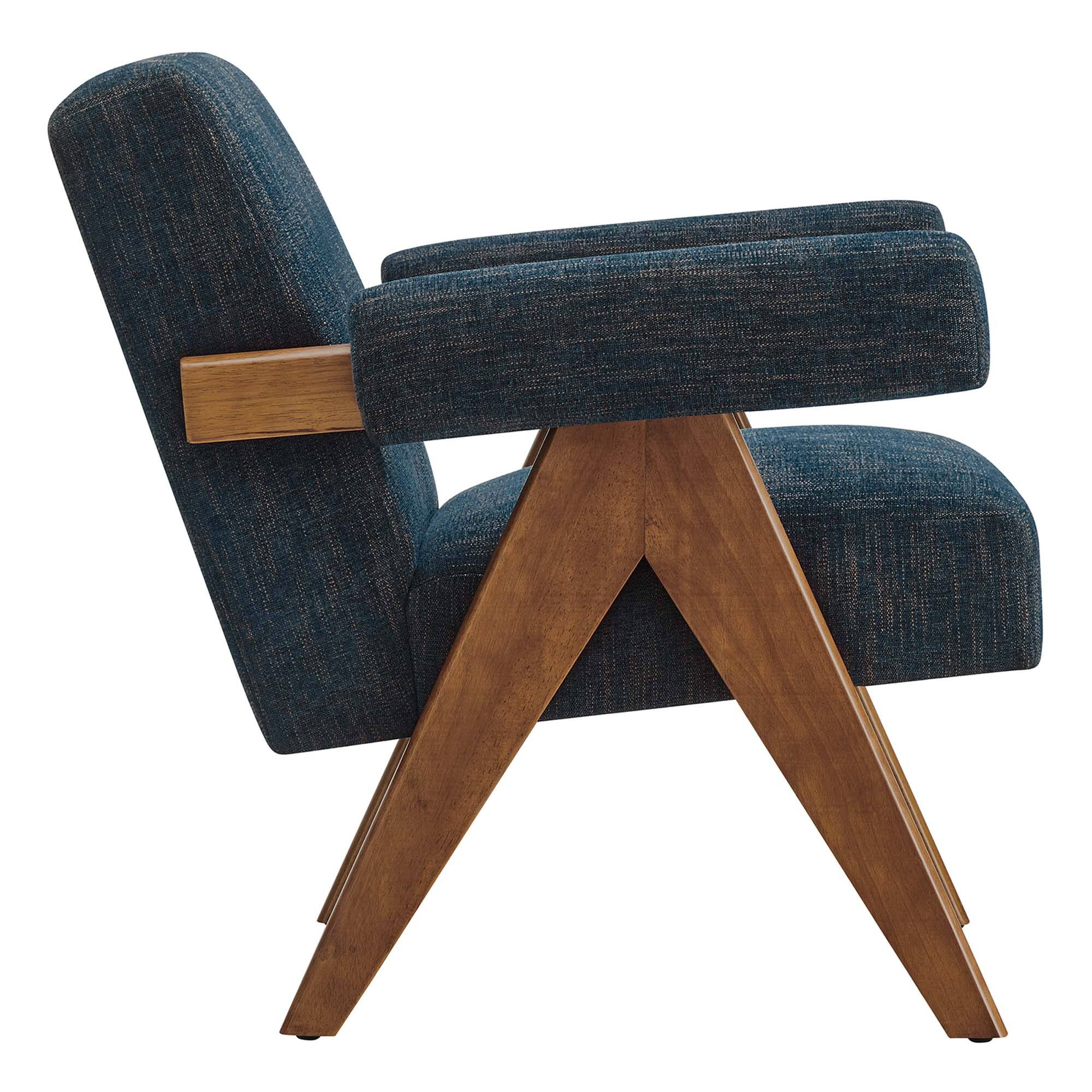 Back. Modway - Lyra Fabric Armchair by Modway - Blue.