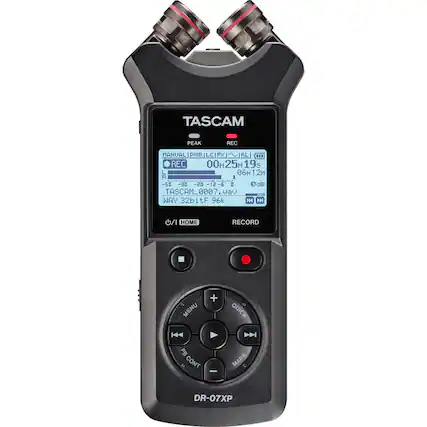 TASCAM PEAK REC MANUAL PWR LC FX RL ... REC 00H 25M 19s 06 1 2n R 50 -30 20 12-6 12 -6 D OdB TASCAM 0007 way WAV 32bitF tF 96k 4 I HOME RECORD MENU + QUICK H4 PB CONT - MARK DR-07XP