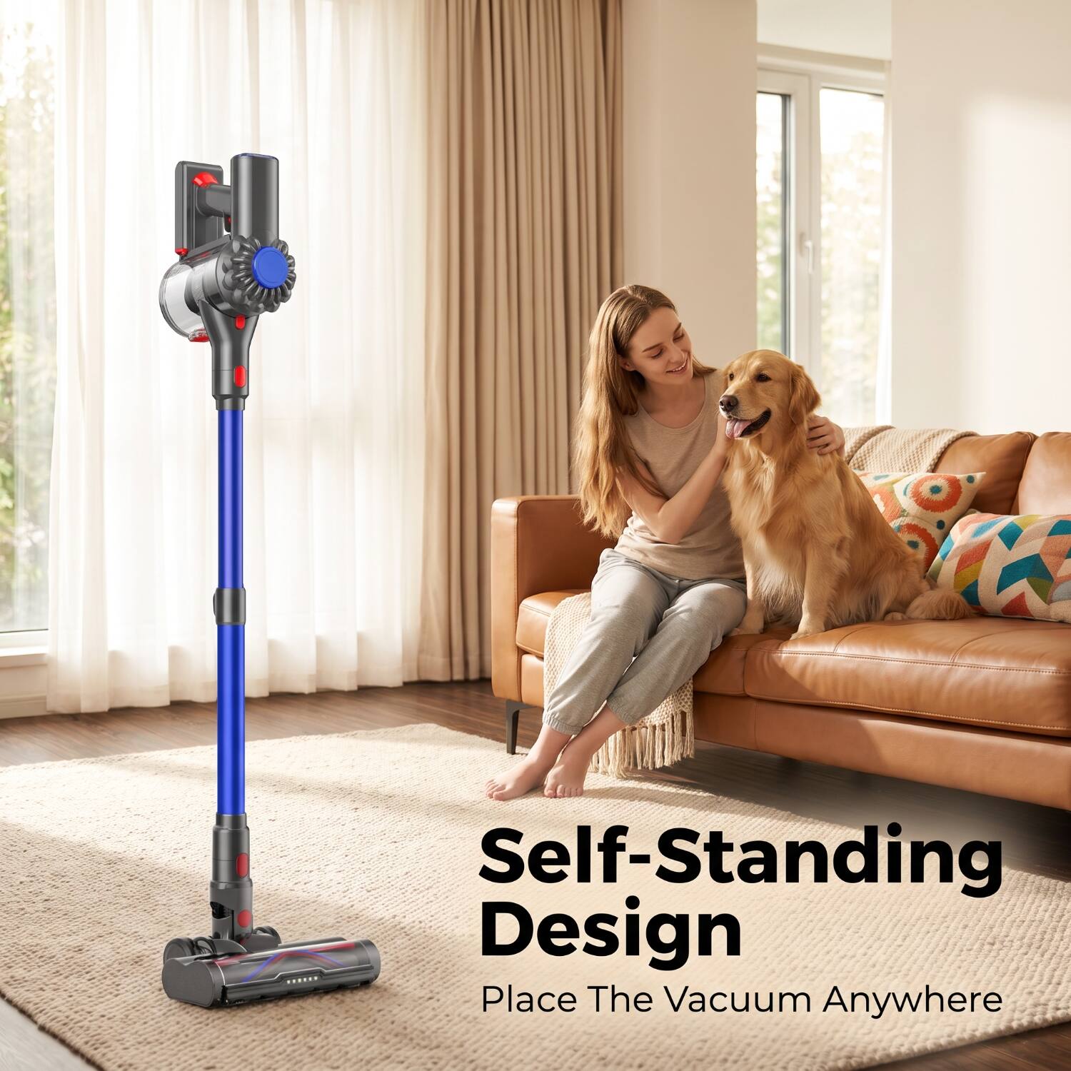 Self-Standing Design  
Place The Vacuum Anywhere
