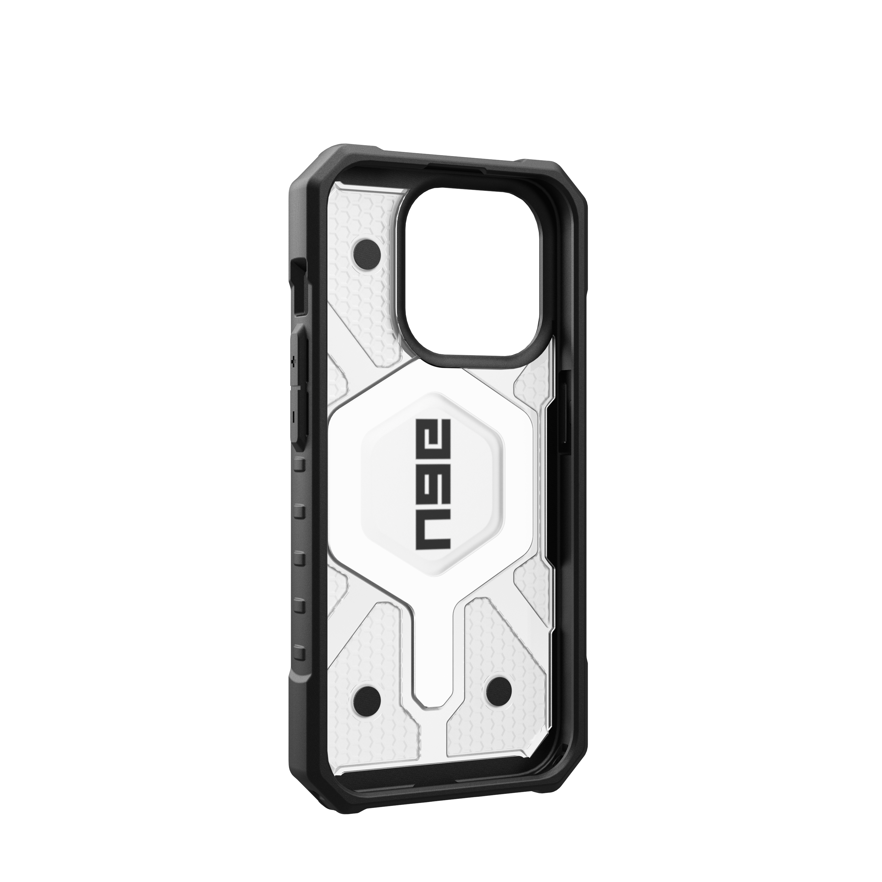 Alt View 6. UAG - Pathfinder Series Case with Magsafe for Apple iPhone 15 Pro - Ice.