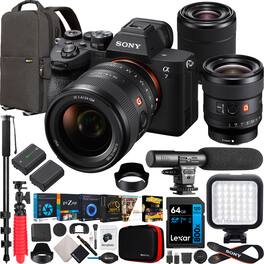 Sony - a7 IV Full Frame Mirrorless Camera + 24mm F1.4 GM + 28-70mm 2 Lens Kit Bundle