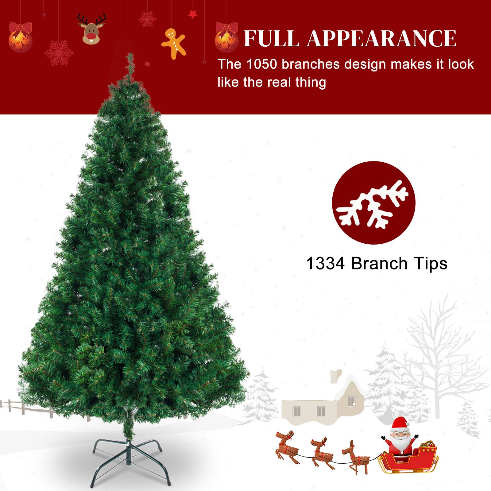 FULL APPEARANCE  
The 1050 branches design makes it look like the real thing  
1334 Branch Tips