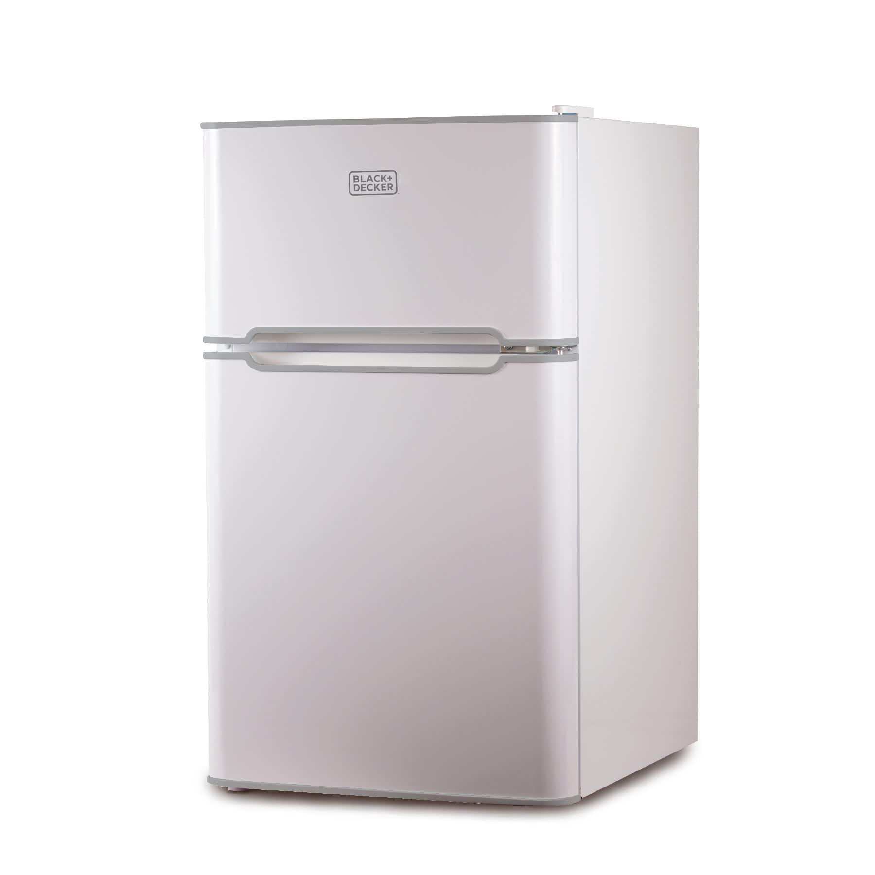 Black+Decker - Black + Decker 3.1 cu. ft. Freestanding Mini Fridge with Freezer - White