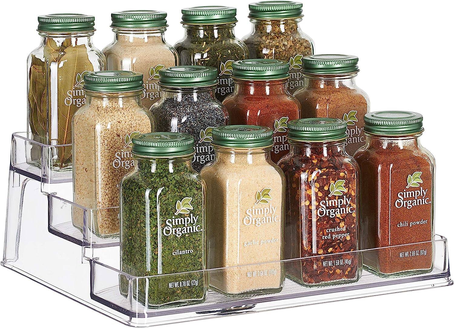 simply Organic cilantro NET WT 0.78 OZ (22g)  
simply Organic garlic powder NET WT 1.06 OZ (30g)  
simply Organic crushed red pepper NET WT 1.58 OZ (45g)  
simply Organic chili powder NET WT 2.89 OZ (82g)