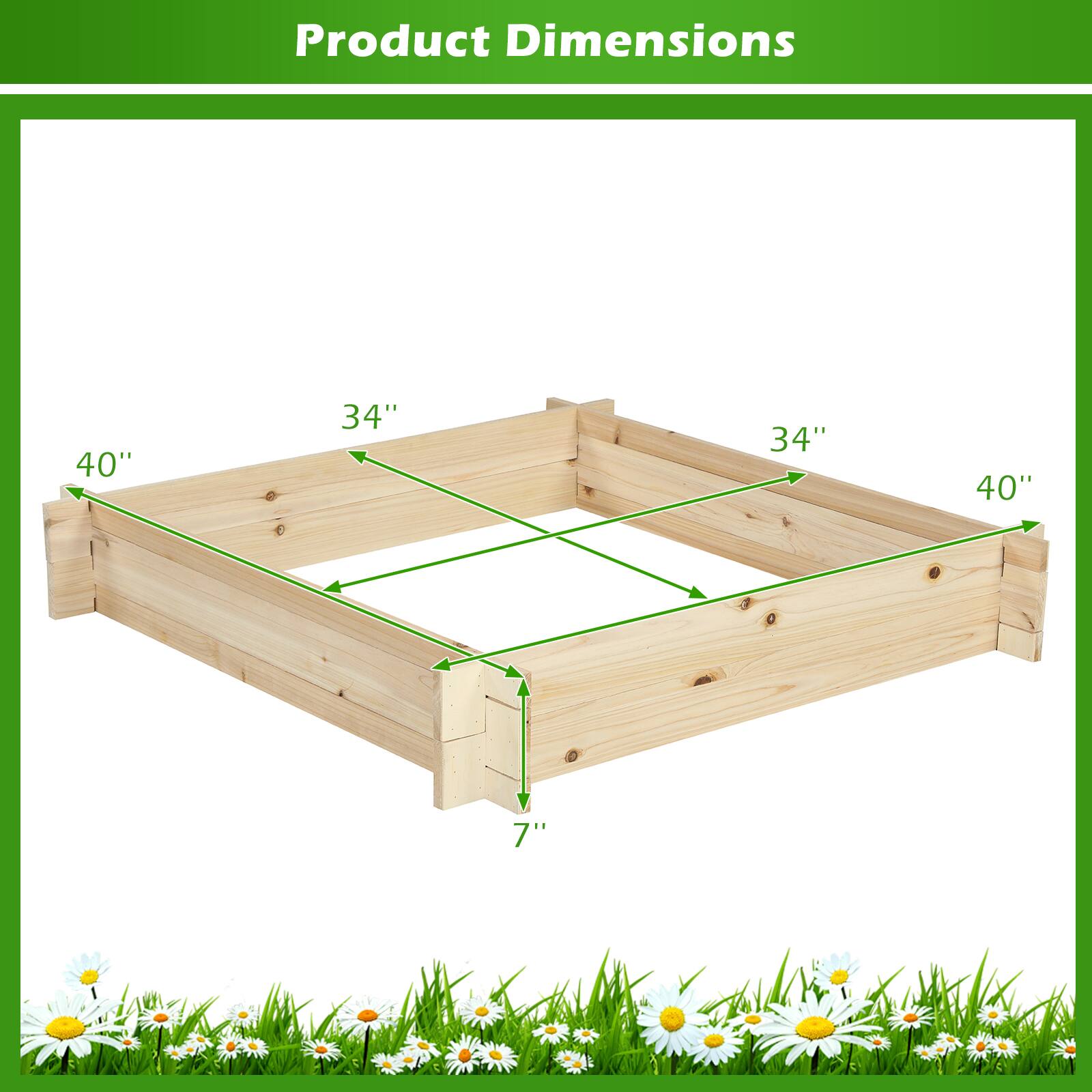 Product Dimensions: 40" x 34" x 34" x 7"