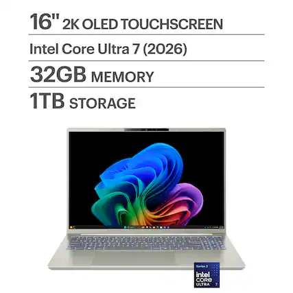 16" 2K OLED TOUCHSCREEN
Intel Core Ultra 7 (2026)
32GB MEMORY
1TB STORAGE
Series 3
intel CORE ULTRA 7