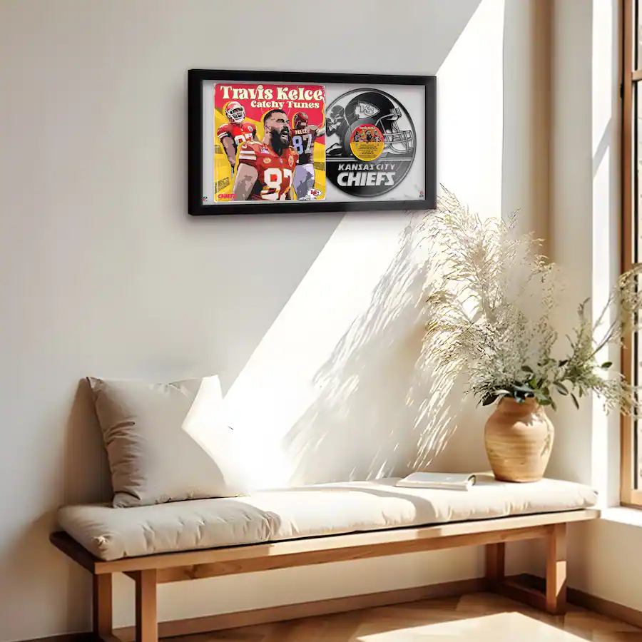 Sporticulture Travis Kelce Kansas City Chiefs 14" x 26" Framed Art