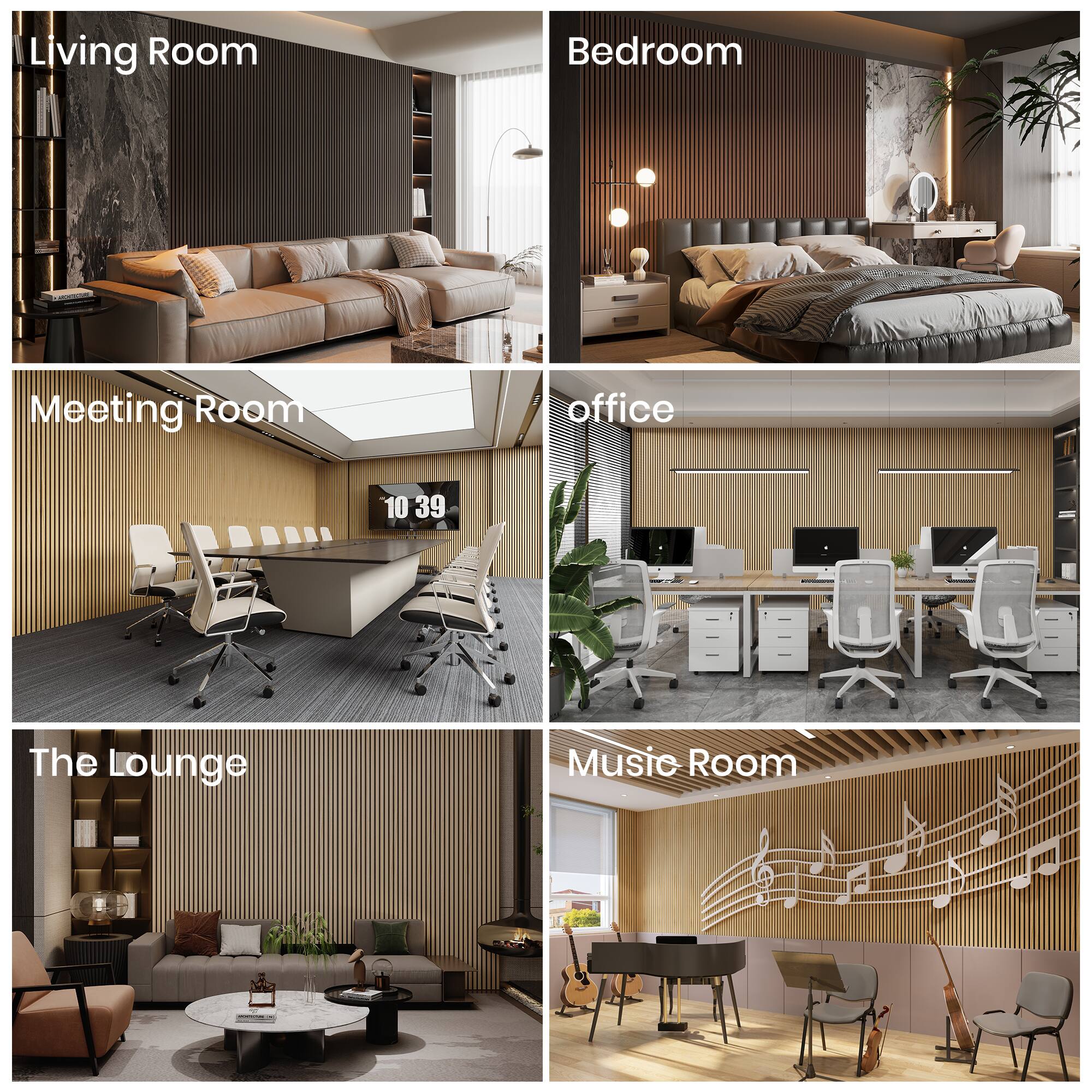 Living Room  
Bedroom  
Meeting Room  
Office  
The Lounge  
Music Room