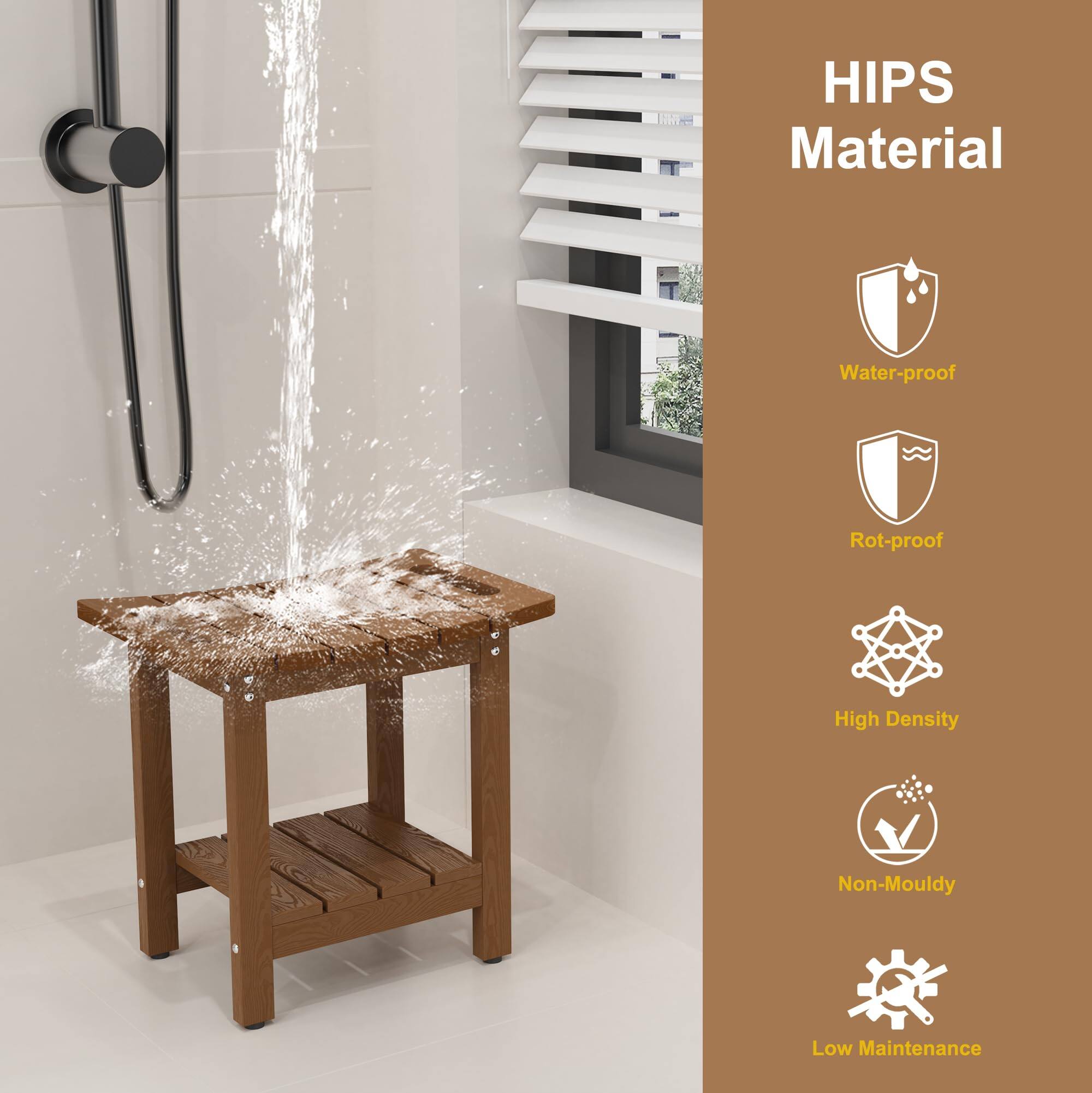 HIPS Material  
- Water-proof  
- Rot-proof  
- High Density  
- Non-Mouldy  
- Low Maintenance