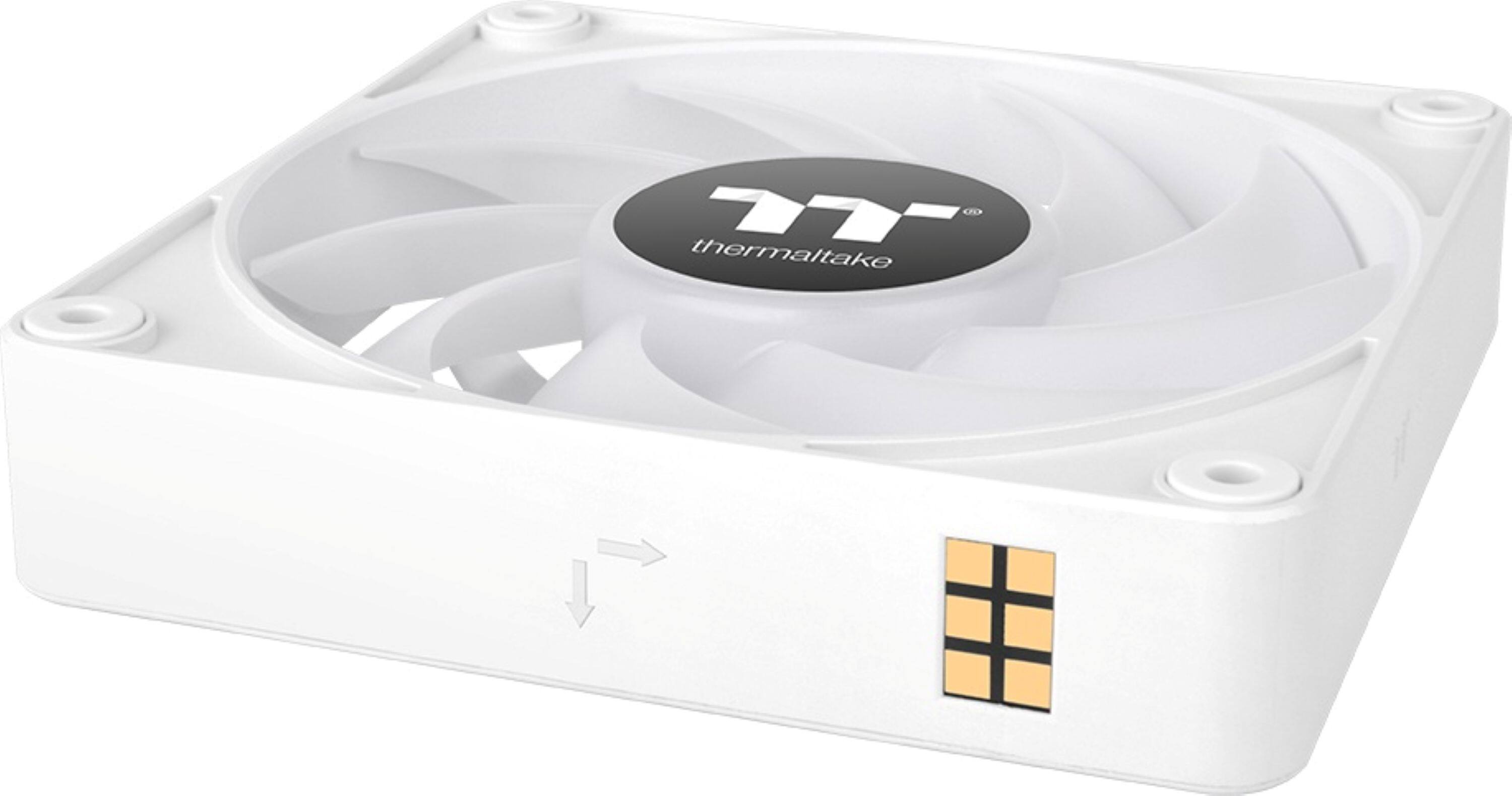 Alt View 5. Thermaltake - CT120 EX ARGB Sync 120mm Computer Case Cooling Fan (3-Pack) - White.