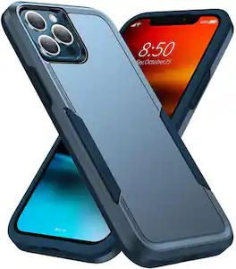 Entronix - iPhone 13 Pro Max Case - Dual-Layer Soft-Touch Protection with Non-Slip Grip - Navy