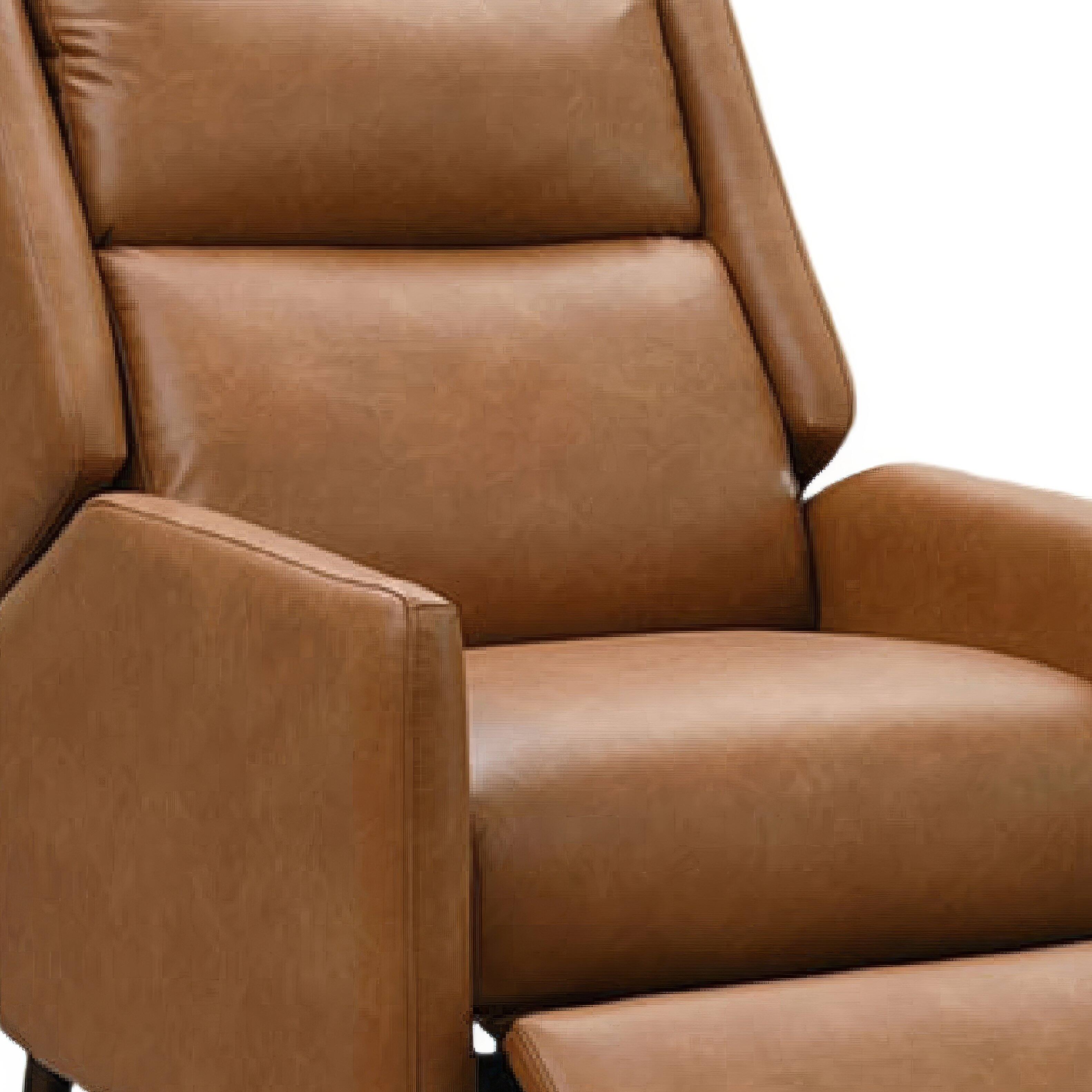 Alt View 1. Manhattan Lane - Cien Pushback Recliner Chair, High Back and Tape Legs Faux-Leather - Brown, Dark Espresso Brown.