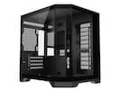 Front. DIYPC - DIYPC DIY-CUBE03-BK Black Dual USB3.0 Tempered Glass Micro ATX Gaming Computer Case w/ 3 x Tempered Glass Panel - Black.