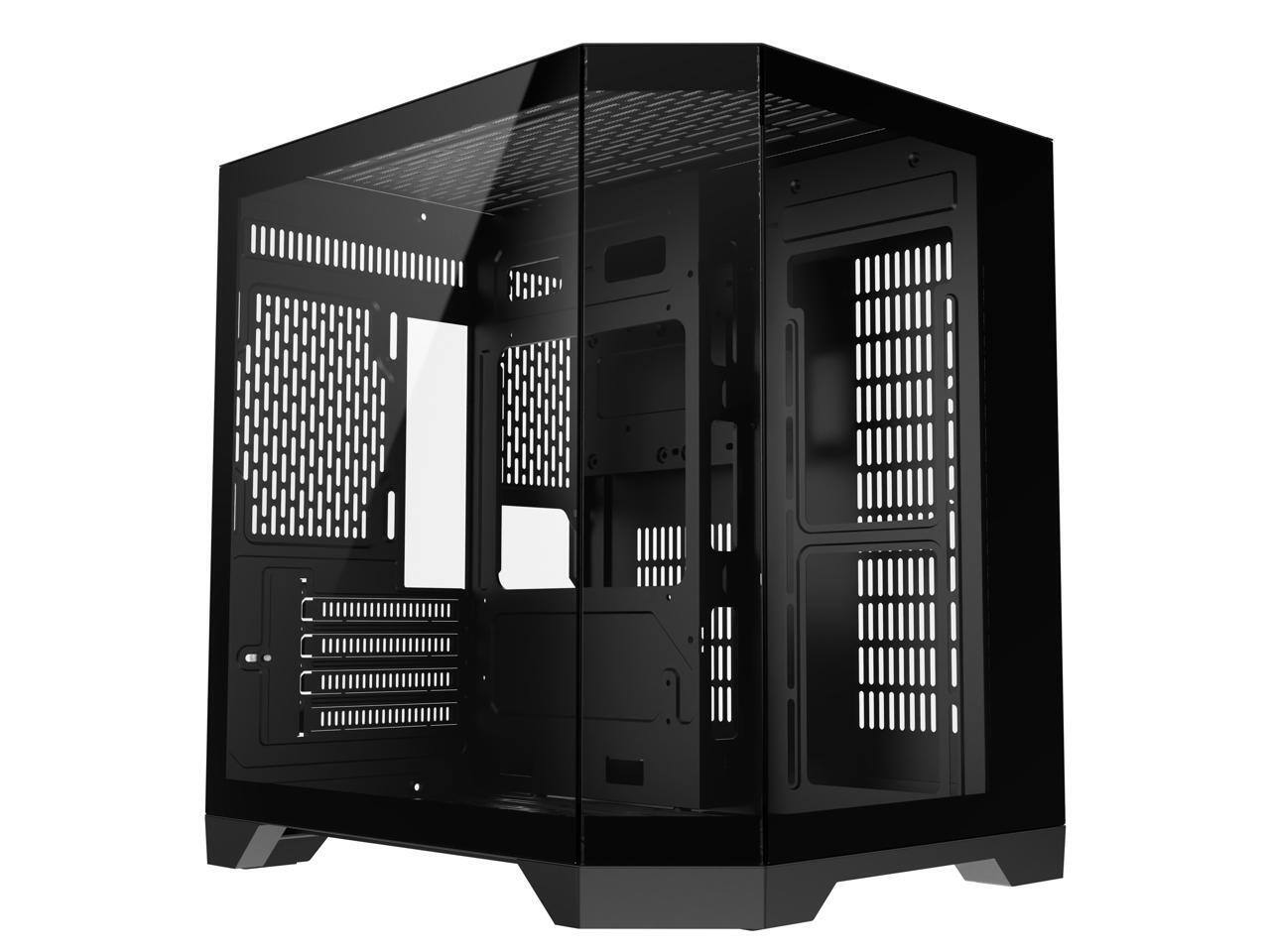 Front. DIYPC - DIYPC DIY-CUBE03-BK Black Dual USB3.0 Tempered Glass Micro ATX Gaming Computer Case w/ 3 x Tempered Glass Panel - Black.
