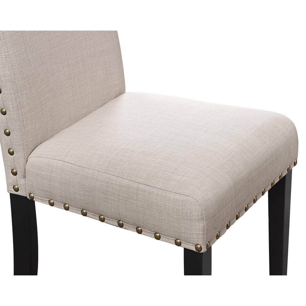 Alt View 2. New Classic Furniture - Furniture Crispin 19" Fabric Dining Chairs in Beige (Set of 2) - Beige.