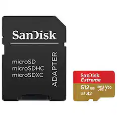 SanDisk microSD microSDHC microSDXC ADAPTER
SanDisk Extreme 512 GB microSDXC I V30 A2