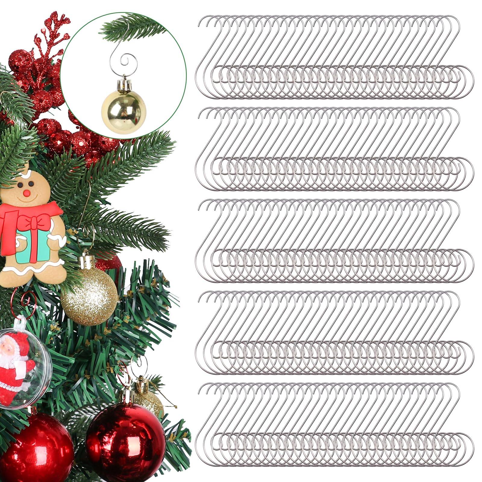 Front. Paradigms Interiors - Christmas Ornament Hooks Hangers Small Metal Decorative For Xmas Tree Decorations-silver - Silver.