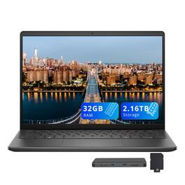 Dell - Inspiron 14" FHD+ Laptop,Intel i5-1334U,32GB RAM,2TB SSD+160GB Dock Station,Intel UHD Graphics,Win 11 - Black