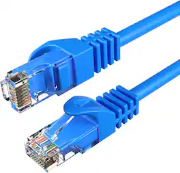 Cables Direct Online - Cat6 Ethernet Cable 3FT 550Mhz UTP Patch Cord LAN Wire for PC Laptop Router Modem TV Console - Blue