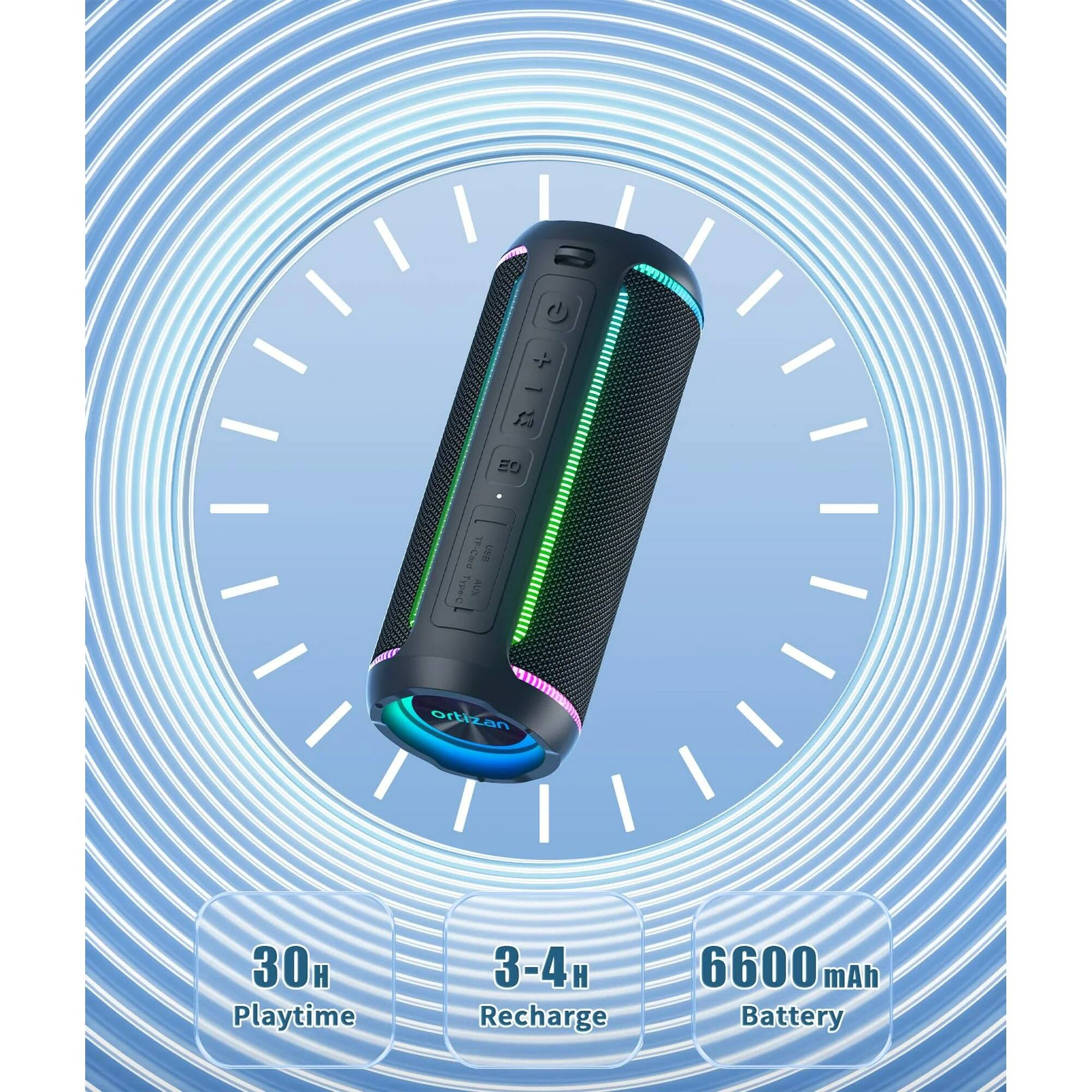 - 30h Playtime
- 3-4h Recharge
- 6600mAh Battery