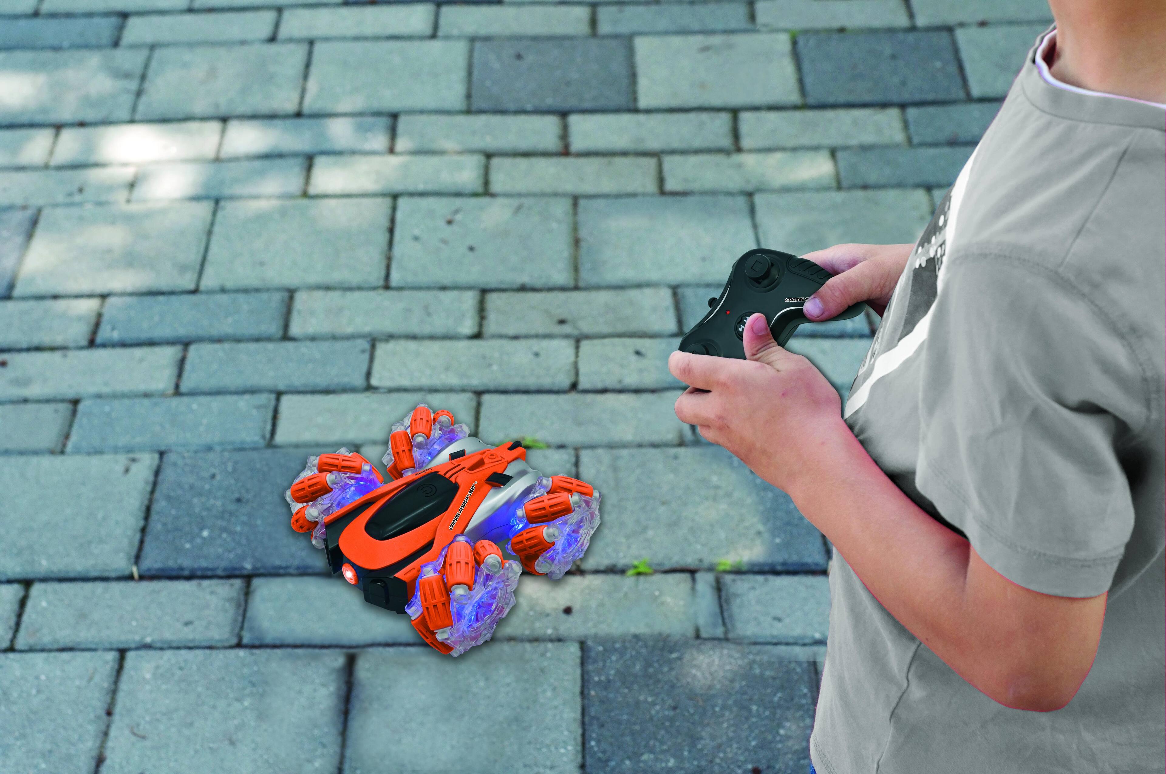 Alt View 4. Lexibook - Crosslander 360+ Rechargeable RC Stunt Car with Lights.