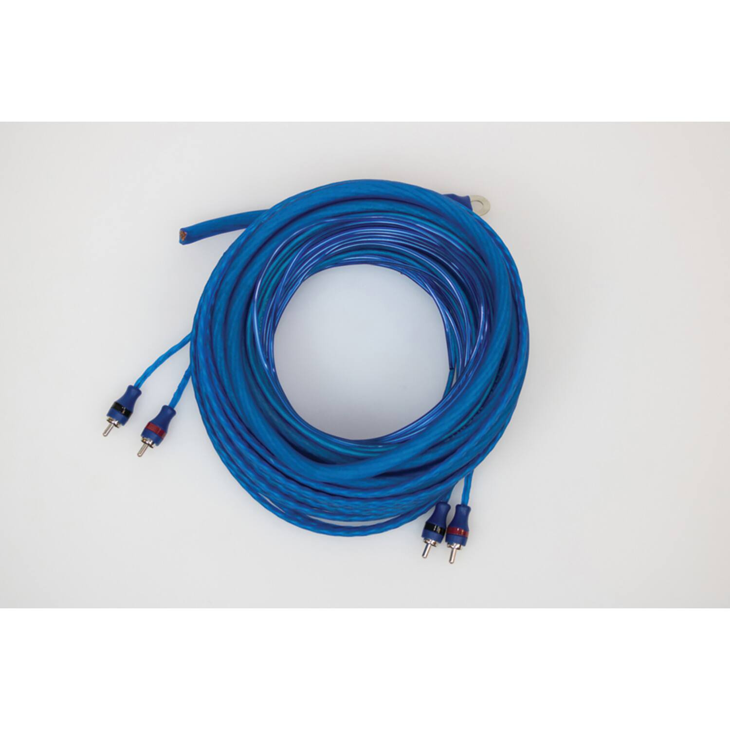 Alt View 2. Stinger - Select Series 8-Gauge 600W Amp Wiring Kit with Ultra-Flexible Copper-Clad Aluminum Cables - Blue.