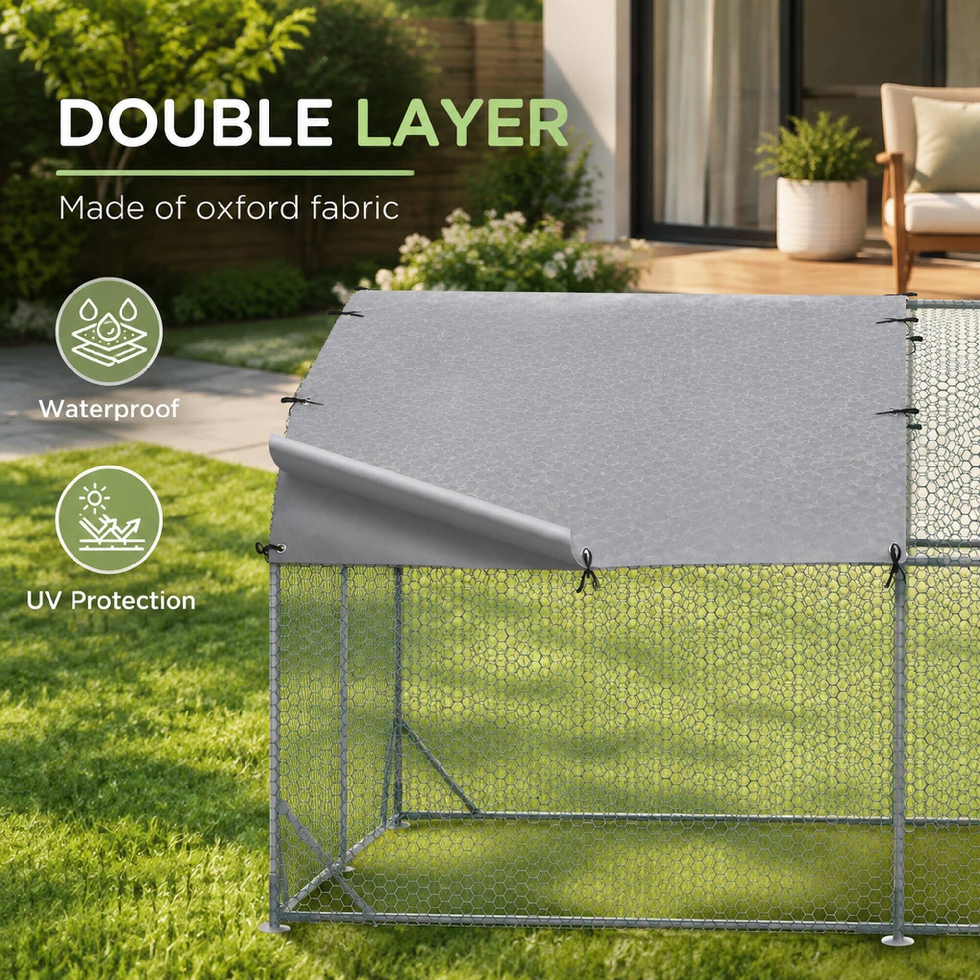 DOUBLE LAYER  
Made of oxford fabric  
Waterproof  
UV Protection