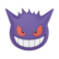 Front. PopSockets - Adhesive PopGrip Universal Grip & Stand for Cell Phones - Pokemon - Gengar Face.