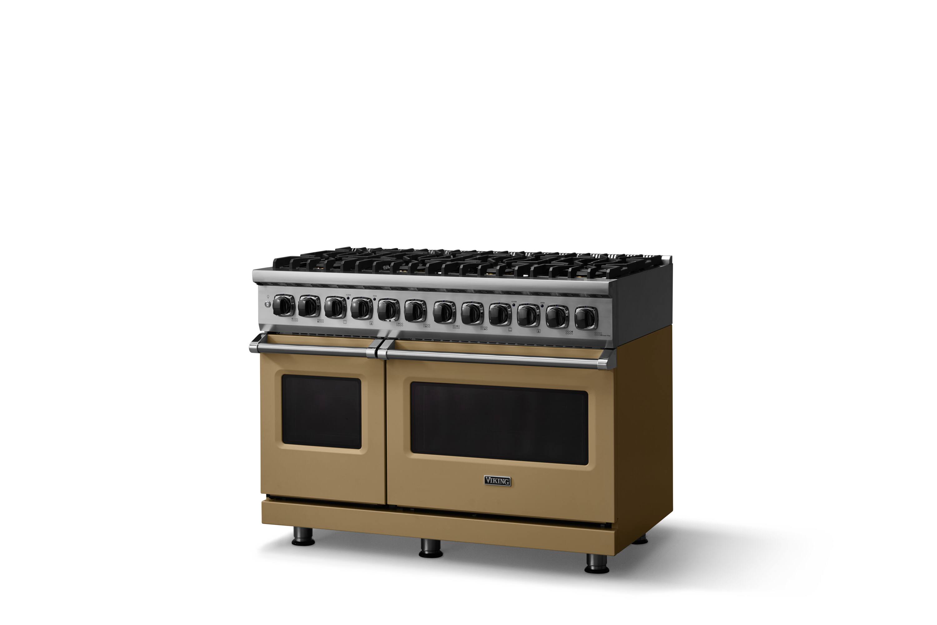 Angle. Viking - 5-Series Gas Open Burner Range - Golden Hour.