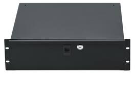Gator - Rackworks 3 RU Lockable Rack Drawer, with Spring-Loaded Latches and Two Rubber Grommets for Rear Access