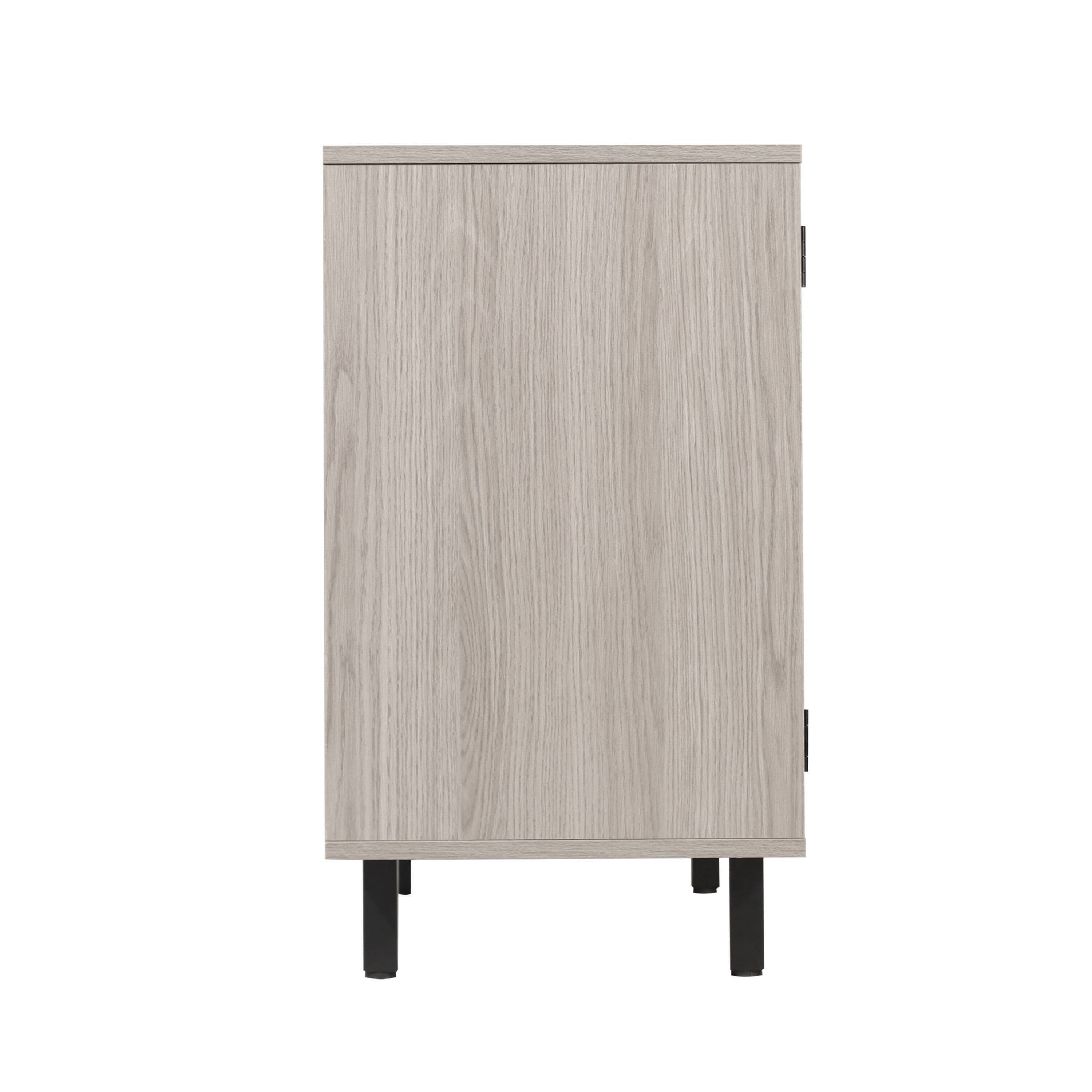 Alt View 7. Emma + Oliver - Classic Sideboard and Bar Cabinet with Open and Closed Storage - Gray.
