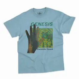 PopMarket - Genesis - Genesis - Invisible Touch - Heavy Cotton T-Shirt - XL Light Blue - APPAREL - Multicolor
