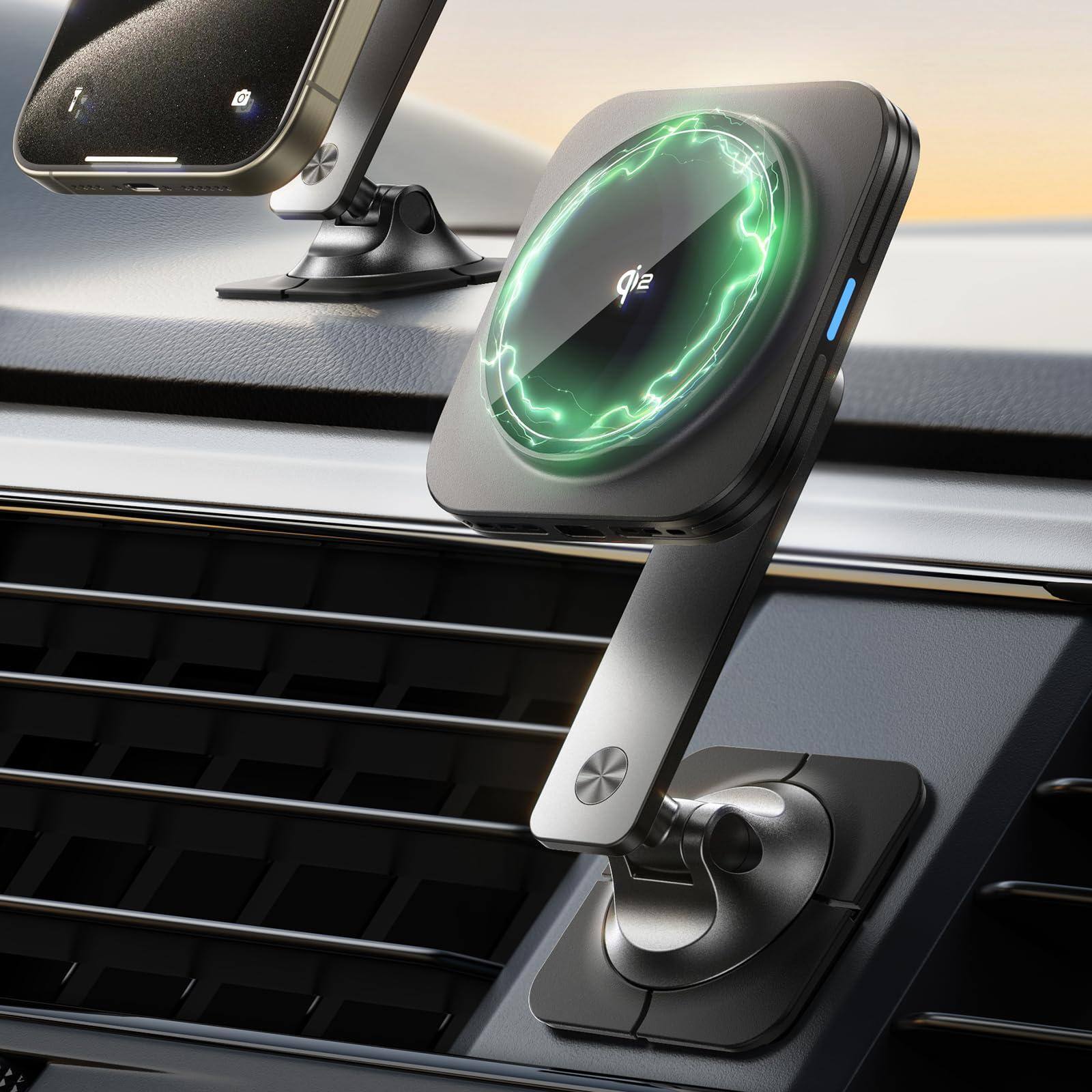 Qi2 15W Dashboard Car Charger