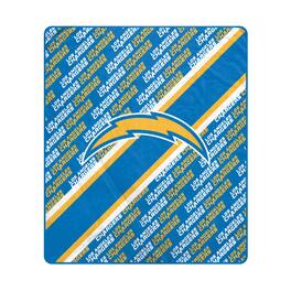 Pegasus - Los Angeles Chargers 60" x 70" Diagonal Lined Wordmark Ultra Soft Blanket - Multicolor