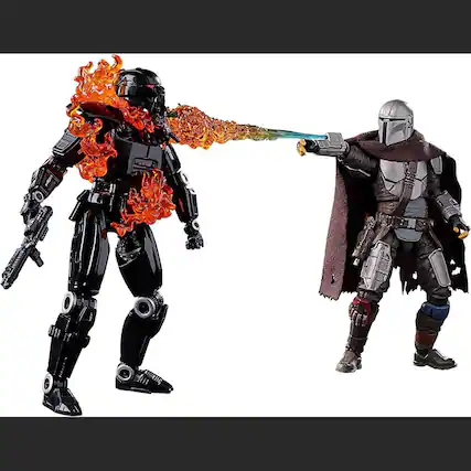 Front. Star Wars - Hasbro F5551 Star Wars Vintage Collection The Mandalorian Rescue Set - Black.