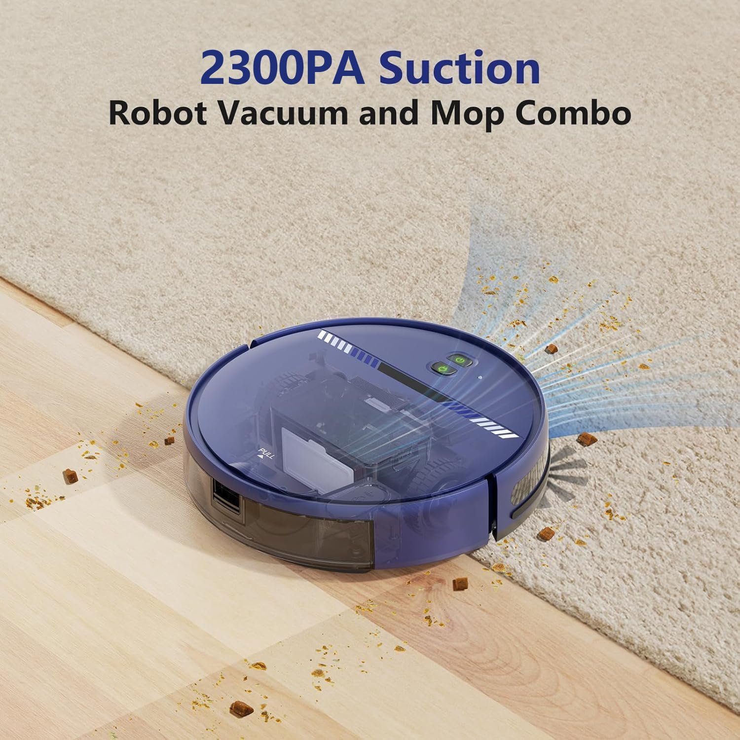 2300PA Suction Robot Vacuum and Mop Combo