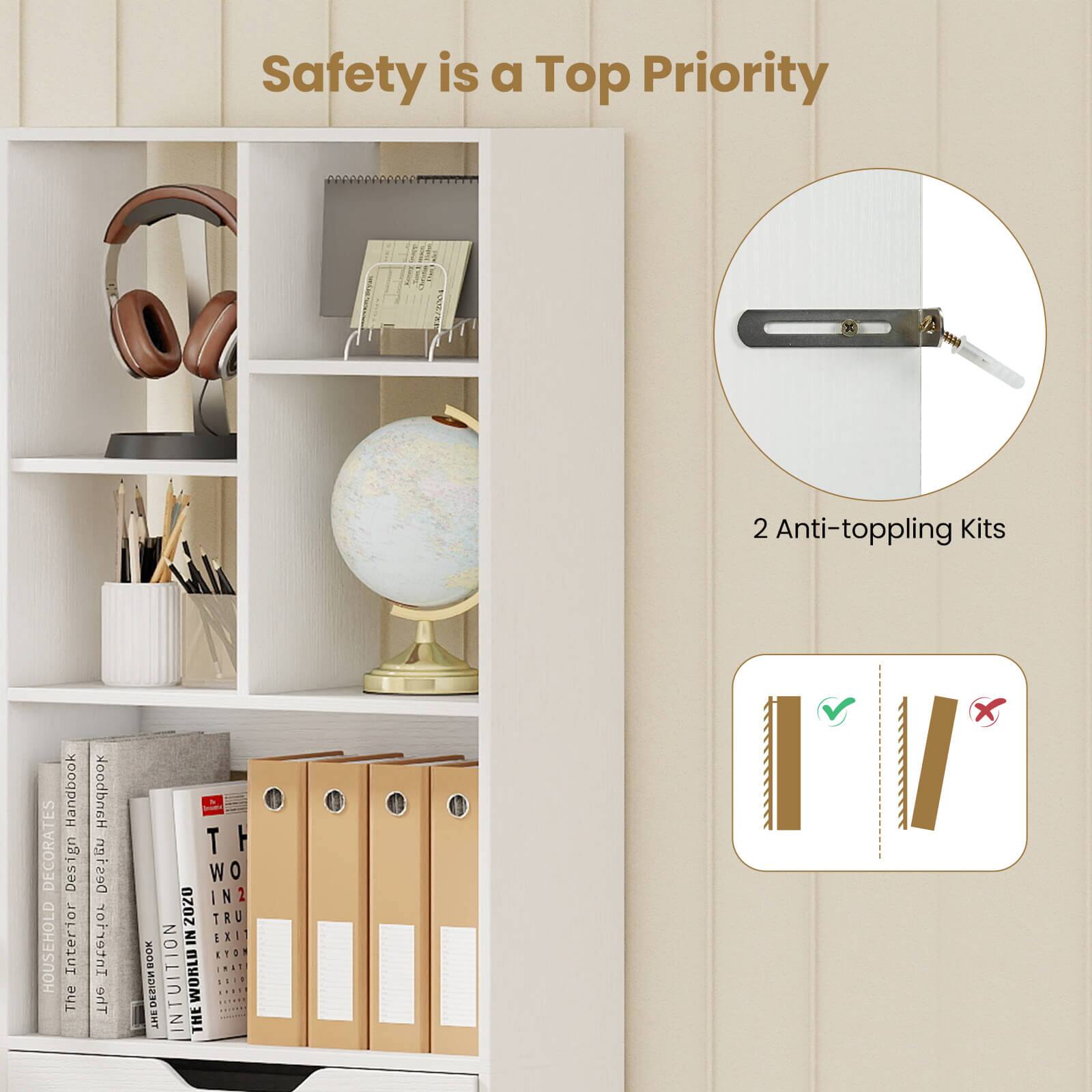 Safety is a Top Priority

2 Anti-toppling Kits

The Handbook Design Interior The T T  WO 0 I IN N 2 2020 TRU T U N NOI IN EXI  E 0 ETO : DECICR BOOK THE I UI  N 0ZOZNIOTOM3H WORLD THE I