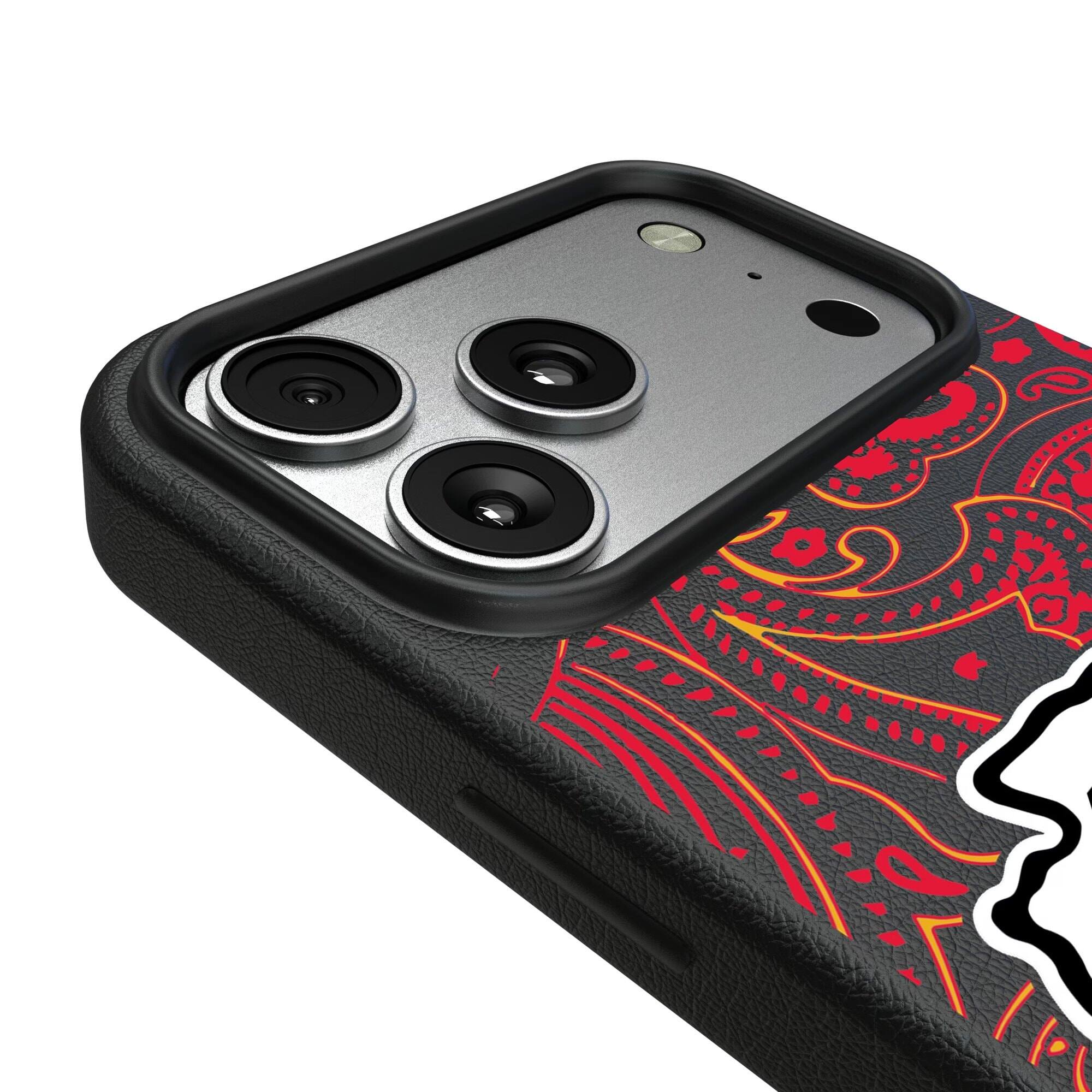 Alt View 2. Keyscaper - Kansas City Chiefs Paisley iPhone Magnetic Bump Case - 16 - Black.