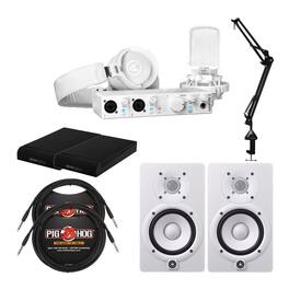 Arturia - MiniFuse Recording Pack (White) with Studio Monitor, Pads and Cables