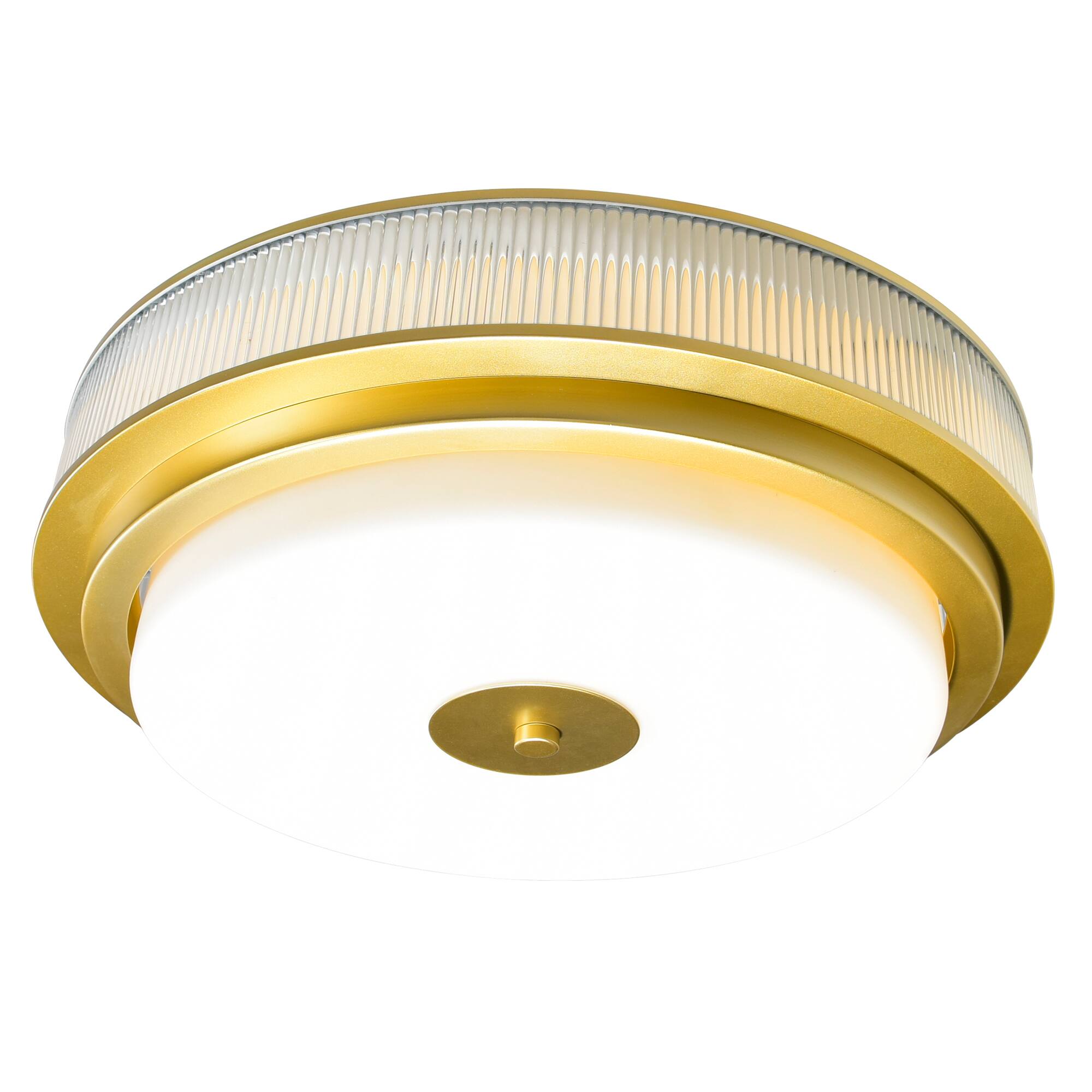 Angle. CWI Lighting - Valdivia 4 Light Satin Gold Flush Mount - Satin Gold.