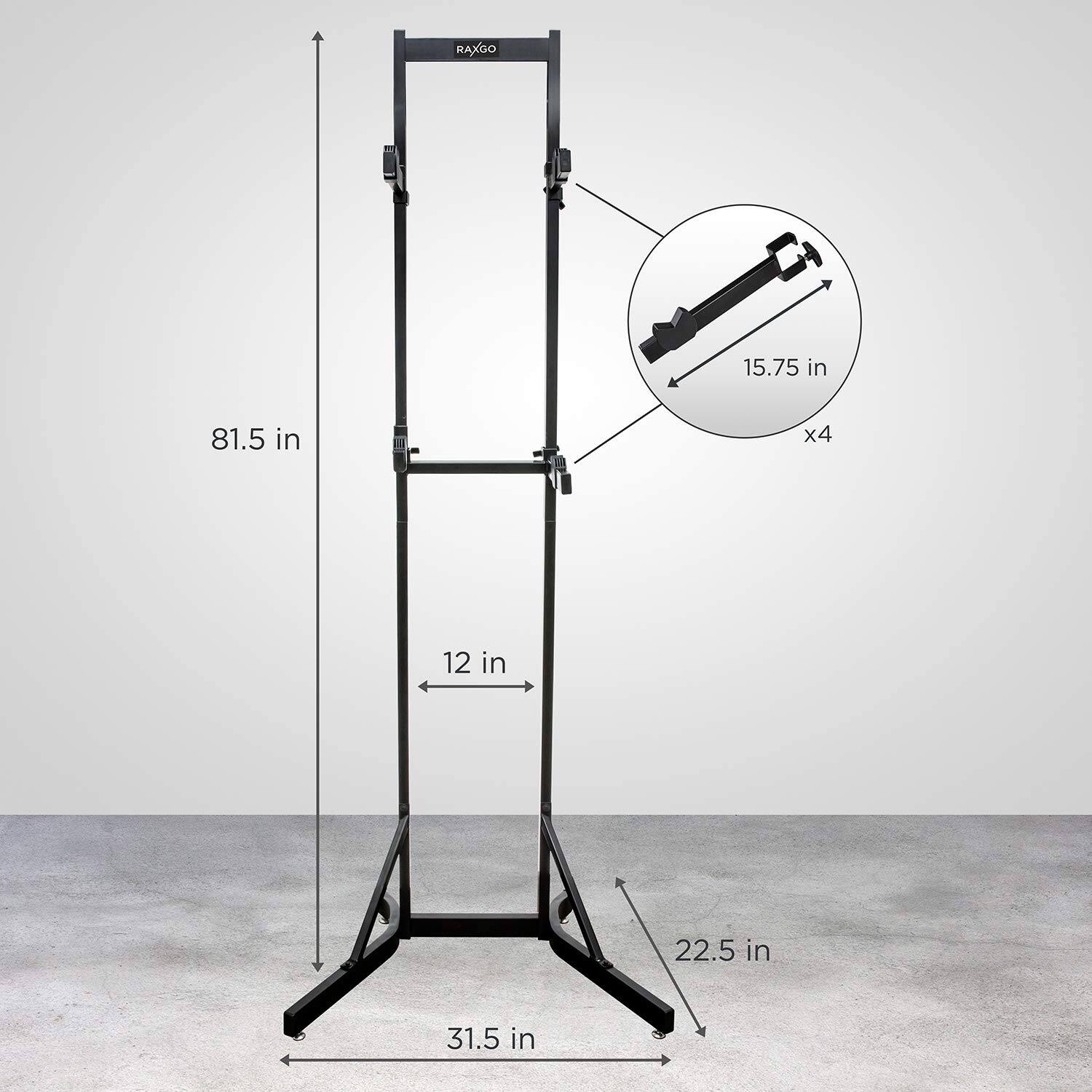 RAXGO 15.75 in x4 81.5 in 12 in 22.5 in 31.5 in