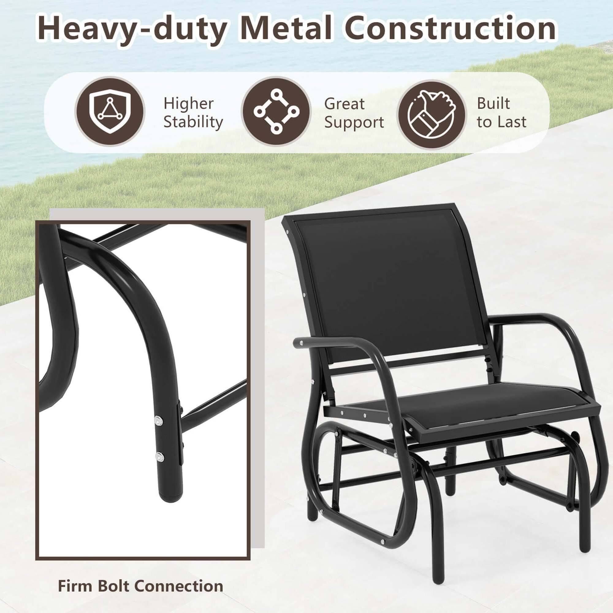 Heavy-duty Metal Construction, Higher Stability, Great Support, Built to Last, Firm Bolt Connection
