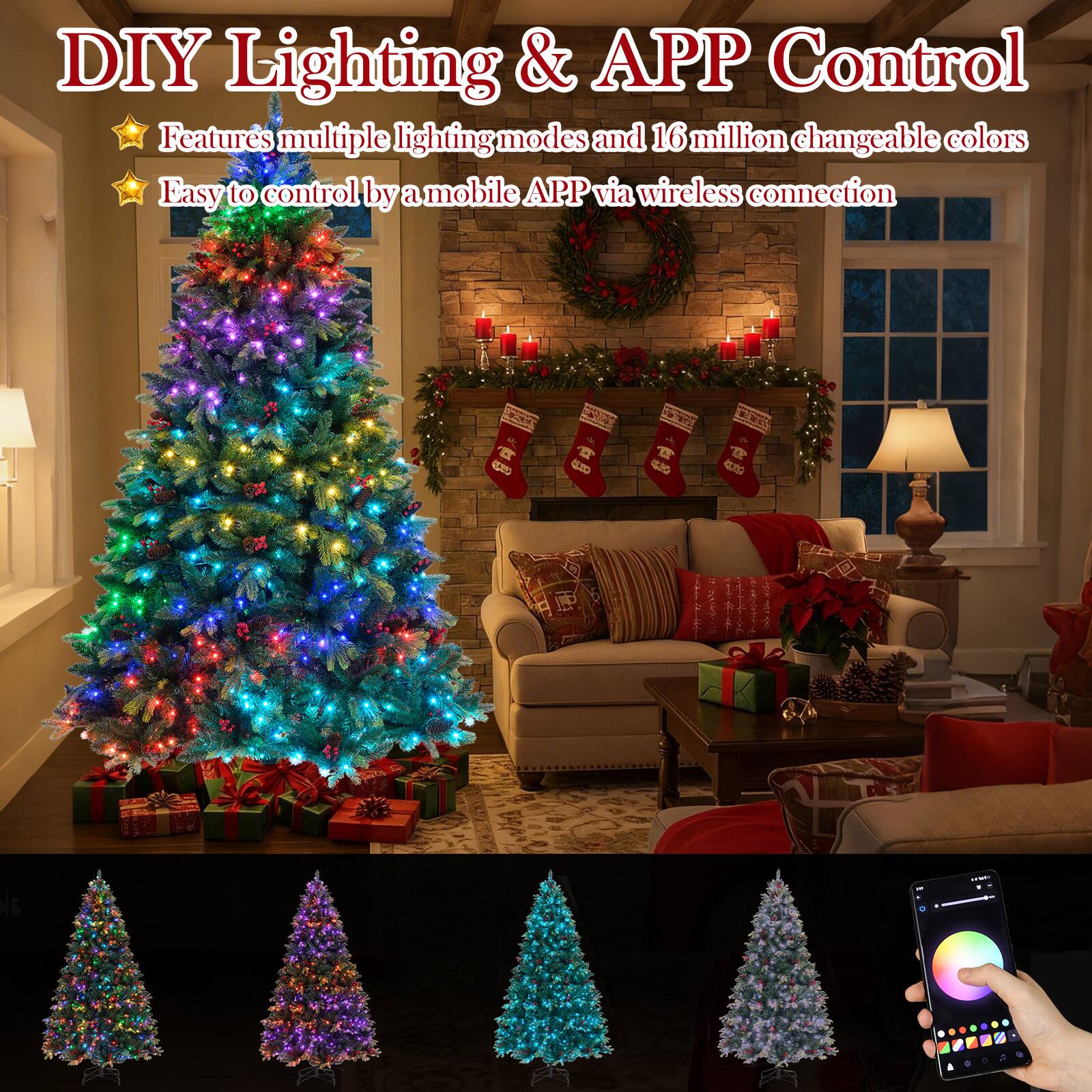DIY Lighting & APP Control

- Features multiple lighting modes and 16 million changeable colors
- Easy to control by a mobile APP via wireless connection