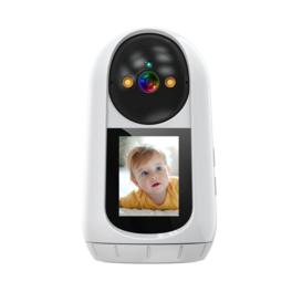 Cluzine - 2 Way Video Calling Camera,360° PTZ Pet Monitor Cam with Speaker, Motion Detector, 1 Click Call, in-House Monitoring Pe