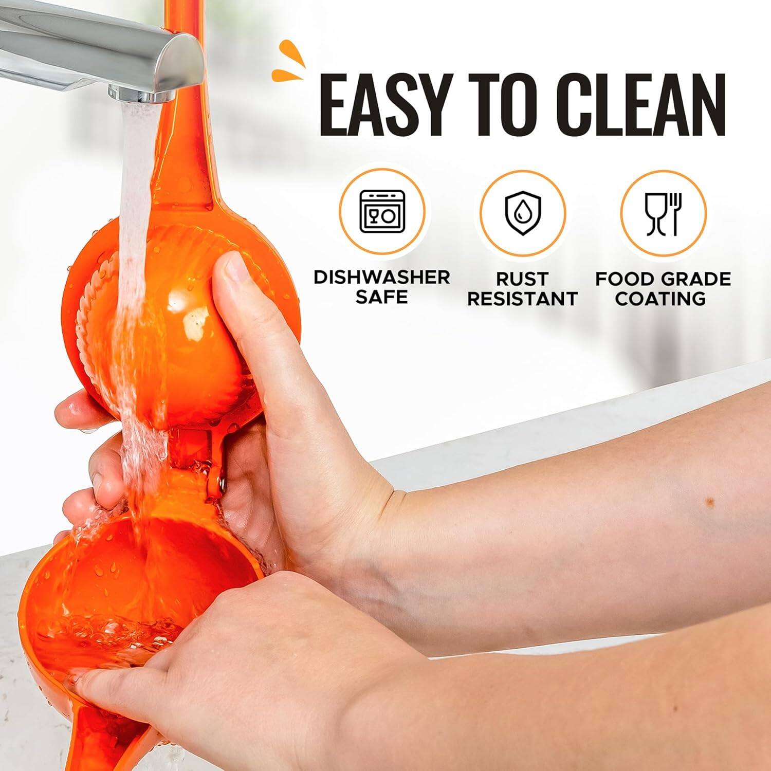 EASY TO CLEAN  
DISHWASHER SAFE  
RUST RESISTANT  
FOOD GRADE COATING