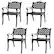 Front. Costway - 4 PCS Cast Aluminum Patio Chairs Set of 4 All Weather Outdoor Dining Chairs with Armrests - Bronze.