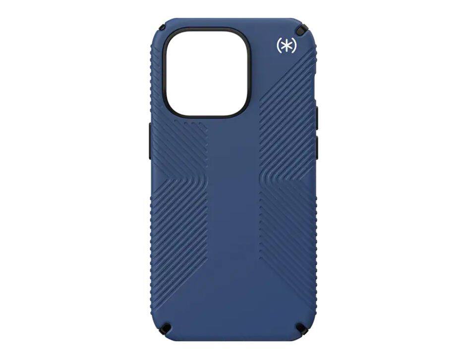 Speck - Presidio2 Grip with MagSafe Blue Case for iPhone 14 Pro - Coastal Blue/Black/White